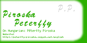 piroska peterffy business card